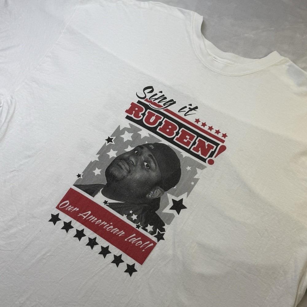 Vintage Ruben Studdard American Idol Tee 3XL Double Sided Vote Ruben Shirt